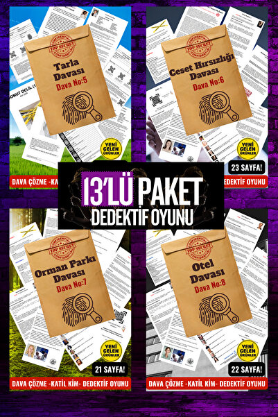 GameBulance 13-Pack Murder Mystery - Economic Package Detective Game - Unsolved Cases - Who Is the Killer Game