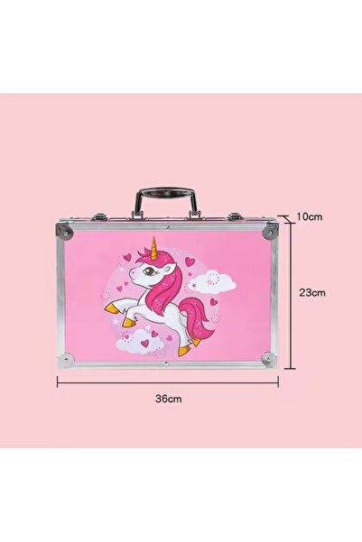 Gematos Unicorn temalı 145 Parça Metal Çantalı Boyama ve Sanat Seti