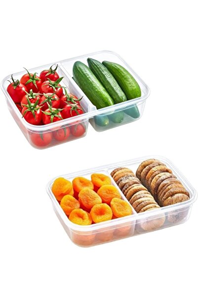 STOREMAX Sellbuyst 2-Compartment Leakproof Sealed 1 Liter Food Storage Container with Locking Lid -Lc505 Trendy