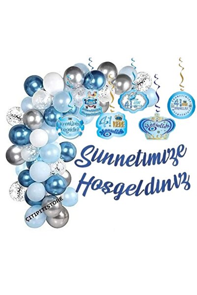 DÜVENCİ TİCARET SÜNNETİMİZE HOŞGELDİNİZ SÜNNET MEVLİT BALON SÜSLEME SETİ