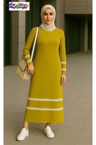 semela New Season Tie-Dye Knitwear Dress