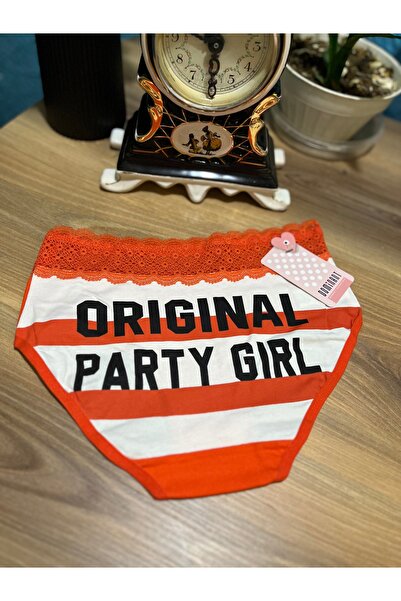 Dominatrend Women's Waist Lace Detailed Written Laundry Panties Set of 2