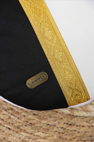 Fun Moment Newborn baby bisht - black gold