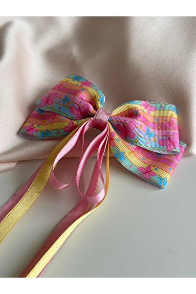 alhifa Agrafă pentru copii cu design cu fundă din panglică din satin pentru î...