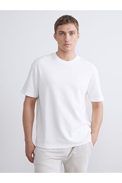 LC Waikiki تي شيرت رجالي من UZG STORE Zero Roba Collar للرجال ذوي الأسلوب الأنيق