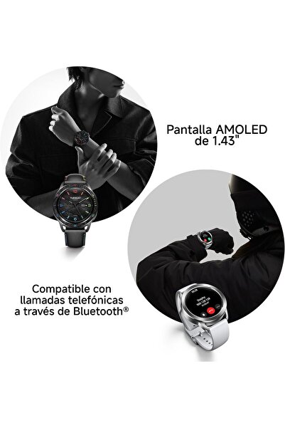 Xiaomi S3 Smart Watch 1.43-inch AMOLED Display for Fitness Tracking and Heart Rate, 5 ATM, Hyper OS