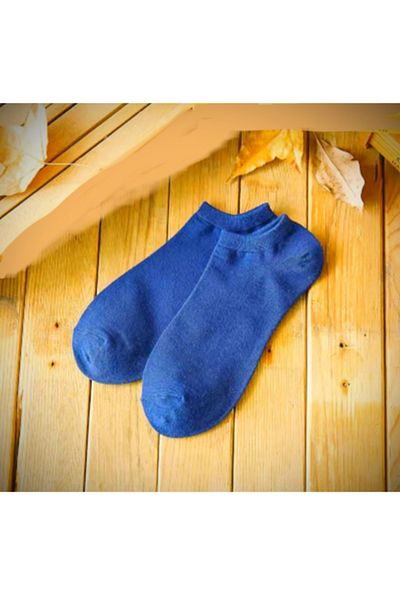DERMİNA 10 Pairs Unisex Dark Blue Color Booties Socks – Cotton, Breathable, Sweat-Free, Daily Comfort”
