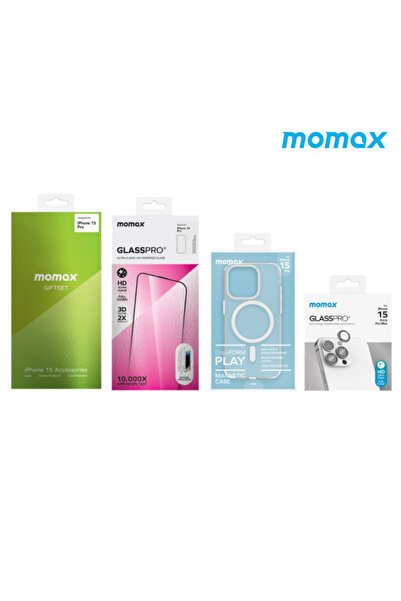 Momax Protection Bundle: Screen Protector, MagSafe Protective Case, Camera Lens Protector for iPhone