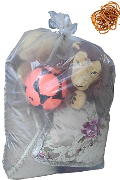 Mikasso 5 Adet Ultra Büyük Boy 90x130 Şeffaf Kokusuz Lastikli Ev Taşıma Poşet...