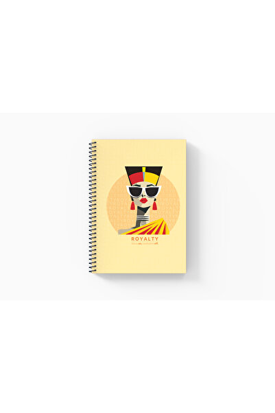 Yıldızistan A5 Cardboard Cover 1St Quality Spiral Checkered Notebook/Thematic Series No: 6 “Cleopatra” Royalty