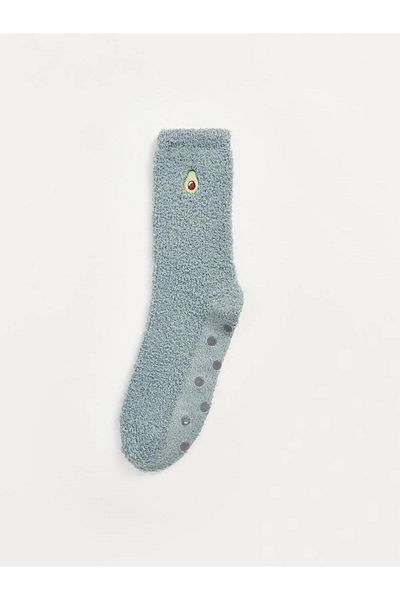 LC Waikiki Lcw Embroidered Anti-Slip Sole Women's Home Socks (W5)