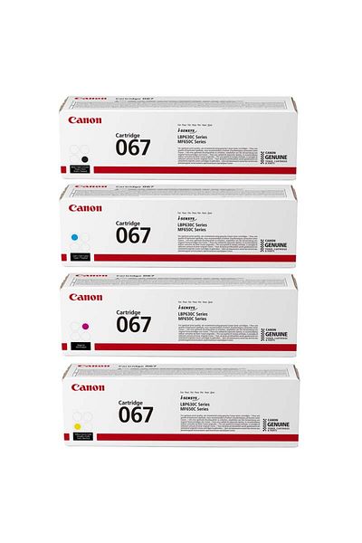Canon 067 BK/C/M/Y Full Set Original Standard Capacity Toners (4 Pack)