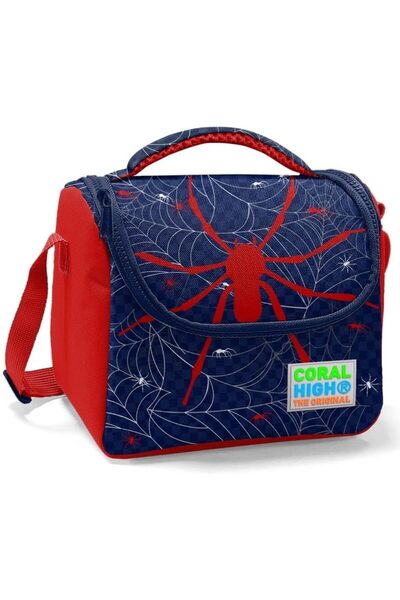 STOREMAX Sellbuyst High Navy Blue Red Spider Printed Boys Lunch Box Trendy 266450
