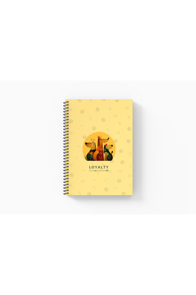 Yıldızistan A5 Cardboard Cover 1St Quality Spiral Line Notebook/Thematic Series No: 5 “Noble Dog” Royalty