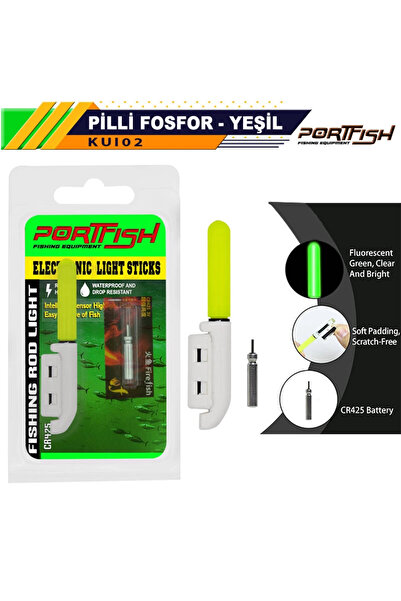 Genel Markalar Portfish Kamış Ucu pilli yeşil Işığı