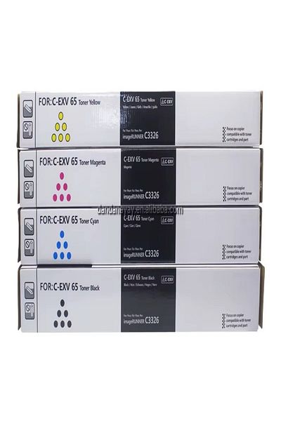 Generic CEXV-65 Toner Cartridge Compatible for Canon IR C3326i 3326i 4Color Set Black, Cyan, magenta, Yellow