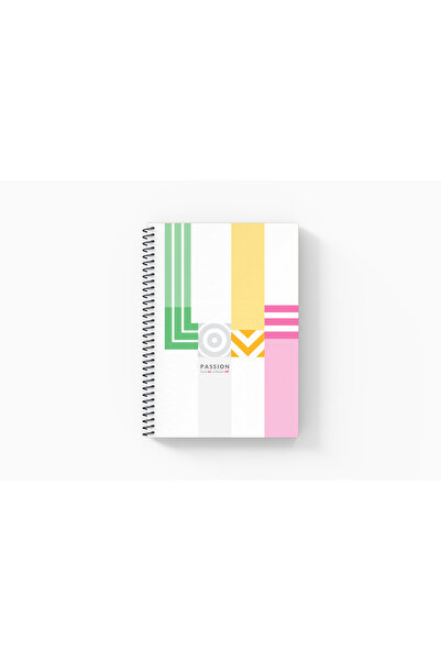 Yıldızistan غلاف كرتوني A5 الأول دفتر ملاحظات ذو جودة عالية بدون خطوط/سلسلة موضوعية رقم: 4 "الحب والعاطفة" Passion