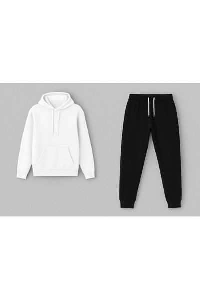 CLASSY.MODA Σετ φούτερ και φούτερ με κουκούλα Unisex Oversize 3 νημάτων