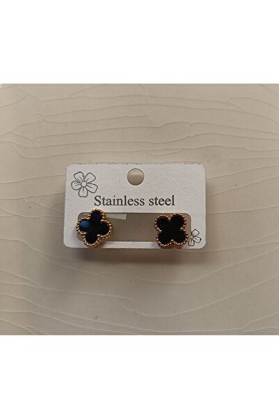 Kudi أقراط فولاذية لون أسود