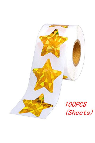 Choice7 أصفر - 100 قطعة 50-500 قطعة ملصقات نجوم ملونة للأطفال مكافأة المدرسة ...