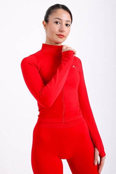 Etto Slim Fit Uzun Kollu Kadın Spor Ceket