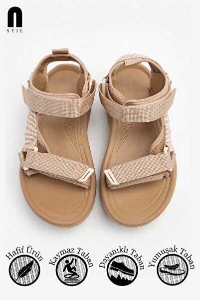 Nstil Women's Sandals N-Step Orange Blue Pink Velcro Thick Sole Beach Walking Outdoor Trekking 411