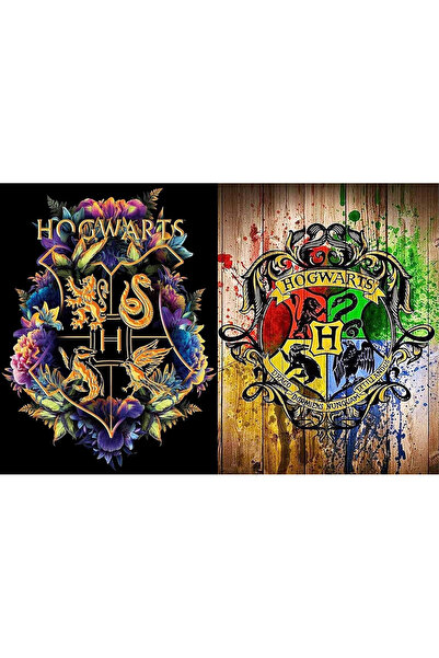 HORPKUN Σετ 2 δημιουργιών με διαμάντια, καμβάς/ρητίνη, πολύχρωμο, 30 x 40 cm