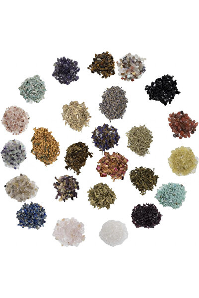 NIANGAO Set de plante vindecătoare și cristale, multicolor, 26 de piese