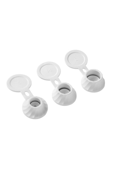 Choice3 white-3PCS Bottle Emptying Caps, 3/6pcs Adapters Transfer Connector, ...