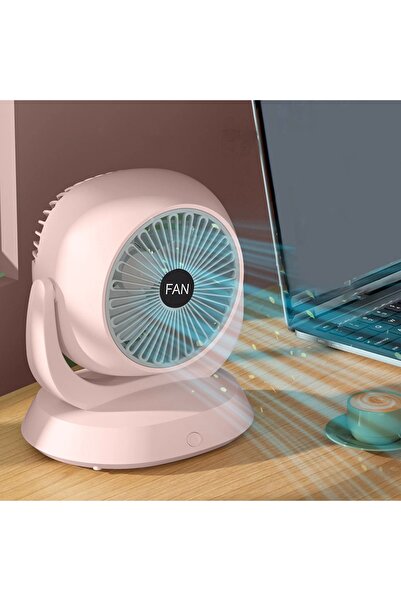 Toybox Table Fan, Rechargeable Battery Operated Desk Fan with Led Portable Fan for Office, Kitchen