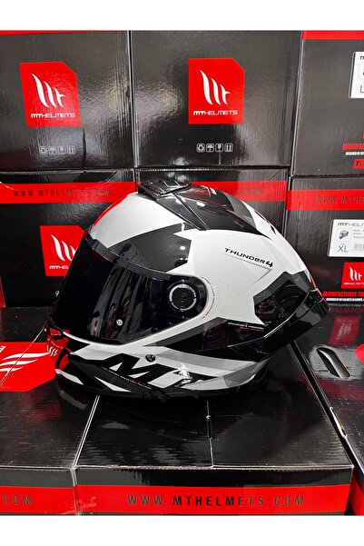 MT Helmets thunder 4 Sv exeo c2 titanyum kask (şeffaf vizörlü)