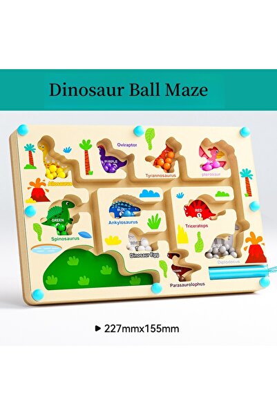 choice2 dinosaur Magnetic Maze Toy With Magnetic Digital Beads For Puzzle Pra...