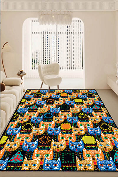 Chilai Home Moilen Dekoratif Halı, Yıkanabilir, Kaymaz Tabanlı Djth