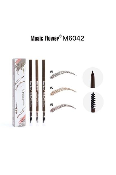 Music Flower double-headed round head thin eyebrow pencil