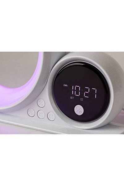 Rabalux RGB LED lamp, digital time display, Bluetooth speaker, multi-colored light, 5 W, USB cable,...