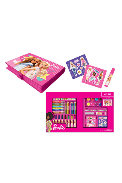 First Kid مجموعة فنون الرسم للأطفال من باربي، 52 قطعة