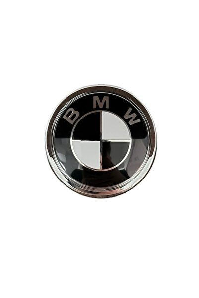 MAF Emblemă completă BMW, montabilă pe portbagaj, alb-negru, argintie pentru ...