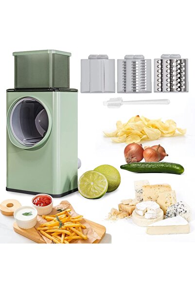 Türkiye مبشرة جبن دوارة مطورة 3 في 1 - 3 شفرات قابلة للتبديل وقاعدة شفط قوية ...