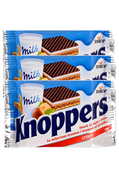 OEM Knoppers wafer with chocolate and hazelnuts, 3x25 gr.