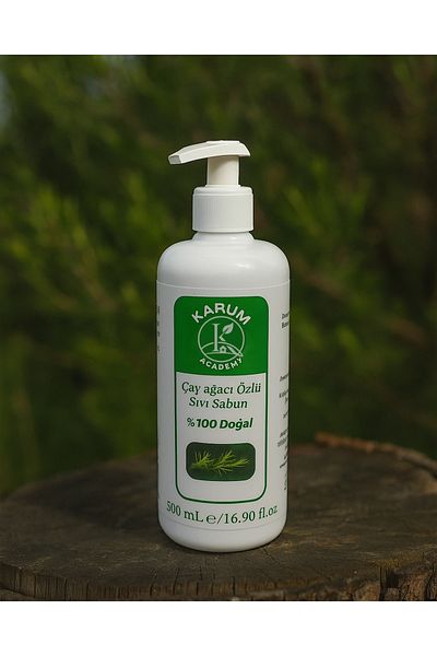 karum academy 🌱   100% Natural Tea Tree Oil Liquid Soap – Purifying and Refreshing Cleansing 500ml