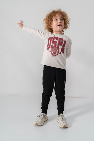 U.S. Polo Assn. U.S. Polo Assn. Boys Beige Pyjama Set