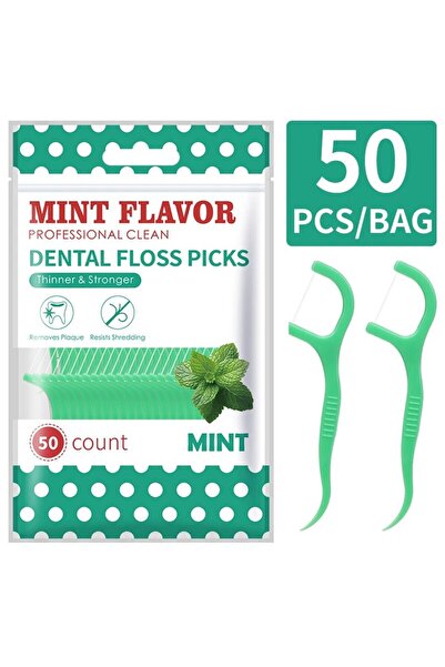 Choice1 كيس واحد يحتوي على 50 قطعة من خيط تنظيف الأسنان و200 قطعة من أعواد ال...