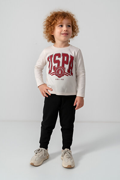 U.S. Polo Assn. U.S. Polo Assn. Boys Beige Pyjama Set