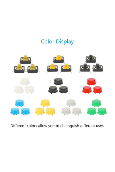 CHALA switch button set, plastic/metal, multicolor, 80 pieces