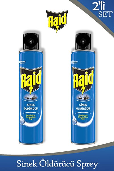 Raid Sivrisinek ve Karasineklere Karşı Sinek Öldürücü Sprey 300 Ml x 2 Adet