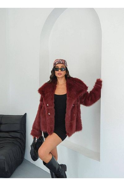 Bak'ap Premium Snap Fastener Faux Fur Coat