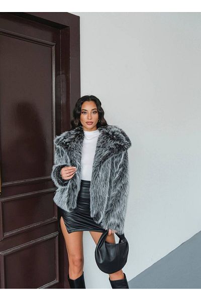 Bak'ap Premium Snap Fastener Faux Fur Coat