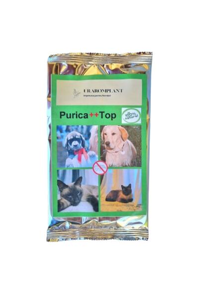 Urarom plant Solutie anti purici, , repelent, 100%, pentru caini si pisici, Purica++ Top, 51g