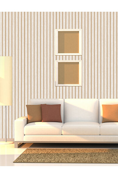 Golden DUVAR KAĞIDI-BORDÜR Silinebilir Çıta Görünümlü 5.2Metrekare Duvar Kağıdı