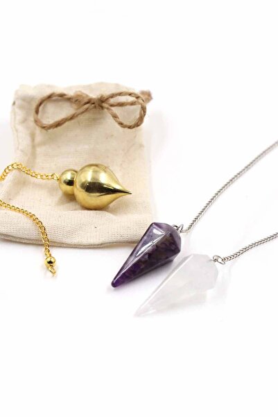 SAURACHI مجموعة مكونة من 3 قطع من الكريستال والكوارتز الطبيعي والأحجار الكريم...